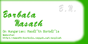 borbala masath business card